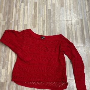 A.N.A. A new approach ladies red sweater, loosely knit, long sleeves.  Size XL